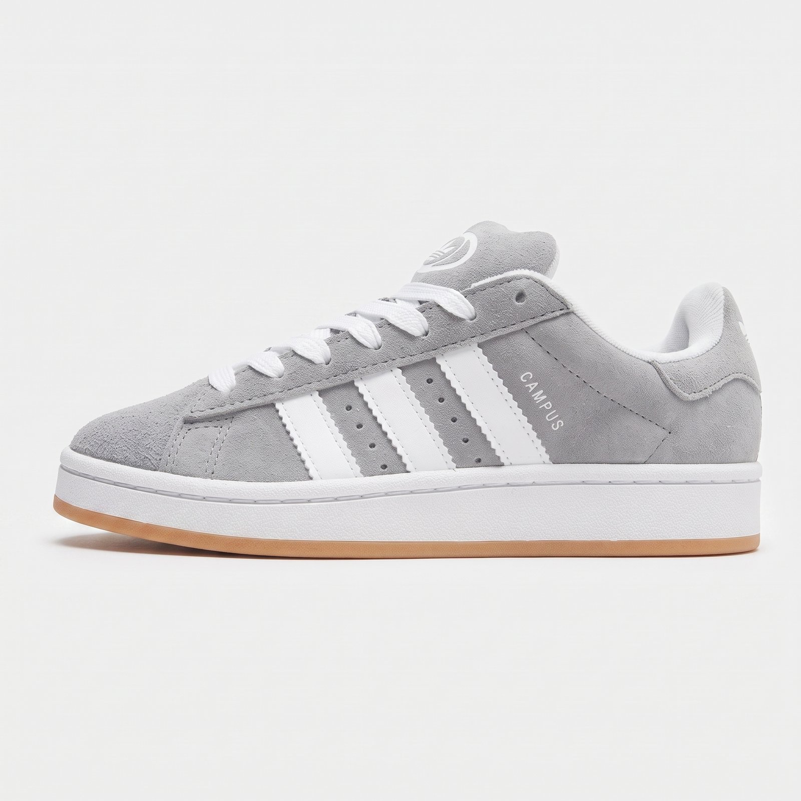 adidas campus grey vista lateral vorax Ténis Adidas Campus Grey para homem com interior acolchoado e conforto para uso diário.