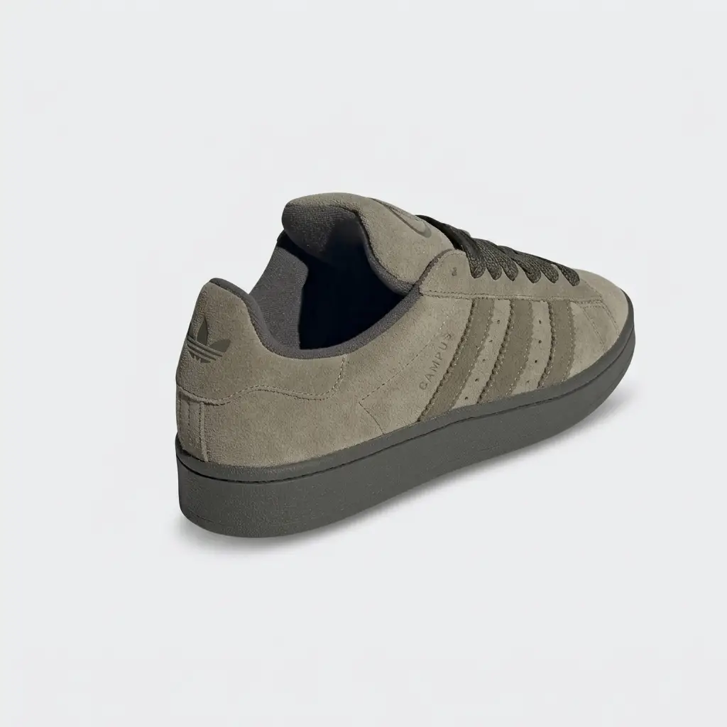 adidas campus khaki back vorax Ténis Adidas Campus Khaki para homem com interior acolchoado e conforto para o uso diário.
