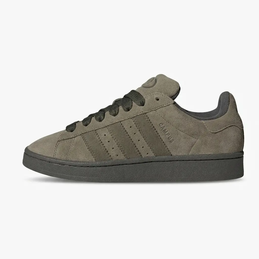 adidas campus khaki vorax Adidas Campus Khaki em camurça premium com design clássico Adidas Originals e sola de borracha resistente.