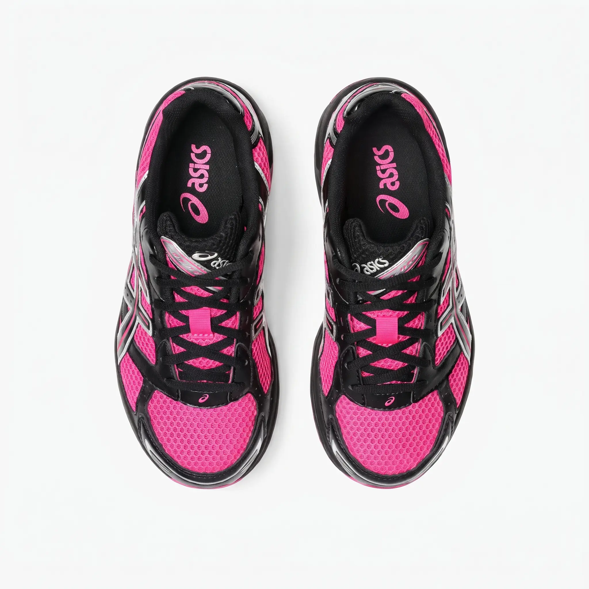 asics gel 1130 pink glo top view vorax Vista lateral das Asics GEL-1130 Pink Glo com acabamento premium