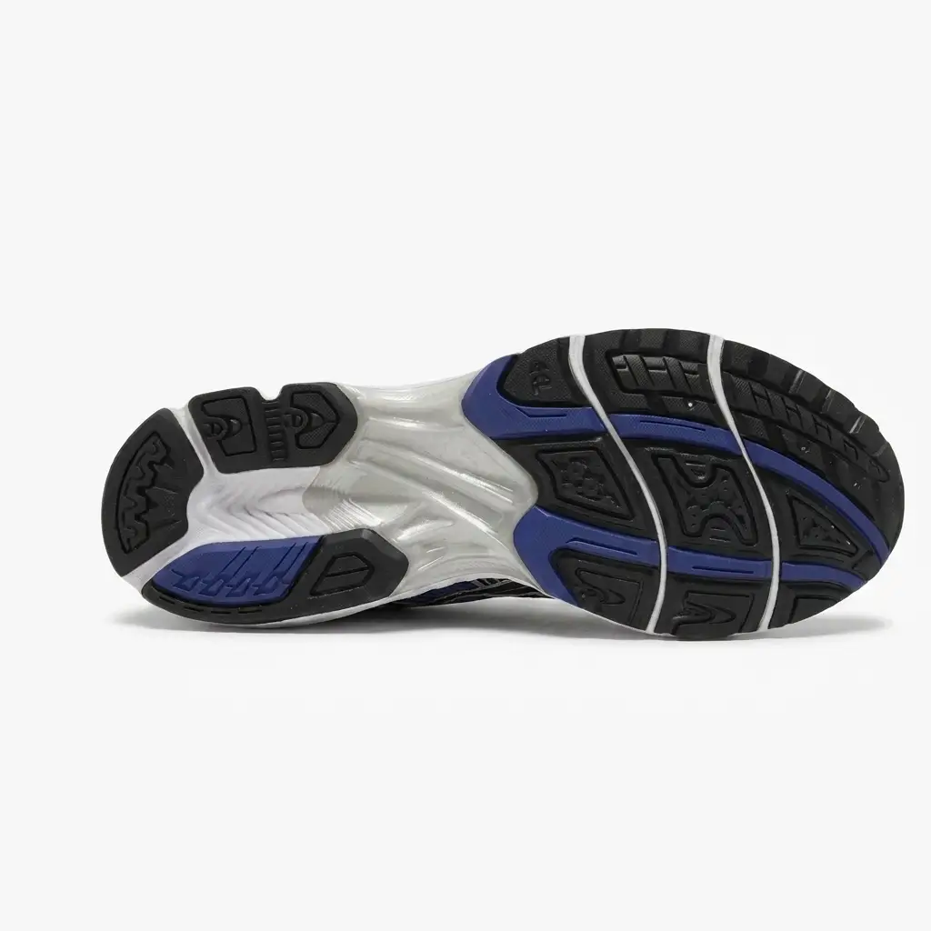 asics gel kayano 14 monaco blue back view vorax Sola das Asics Gel Kayano 14 Monaco Blue com excelente amortecimento