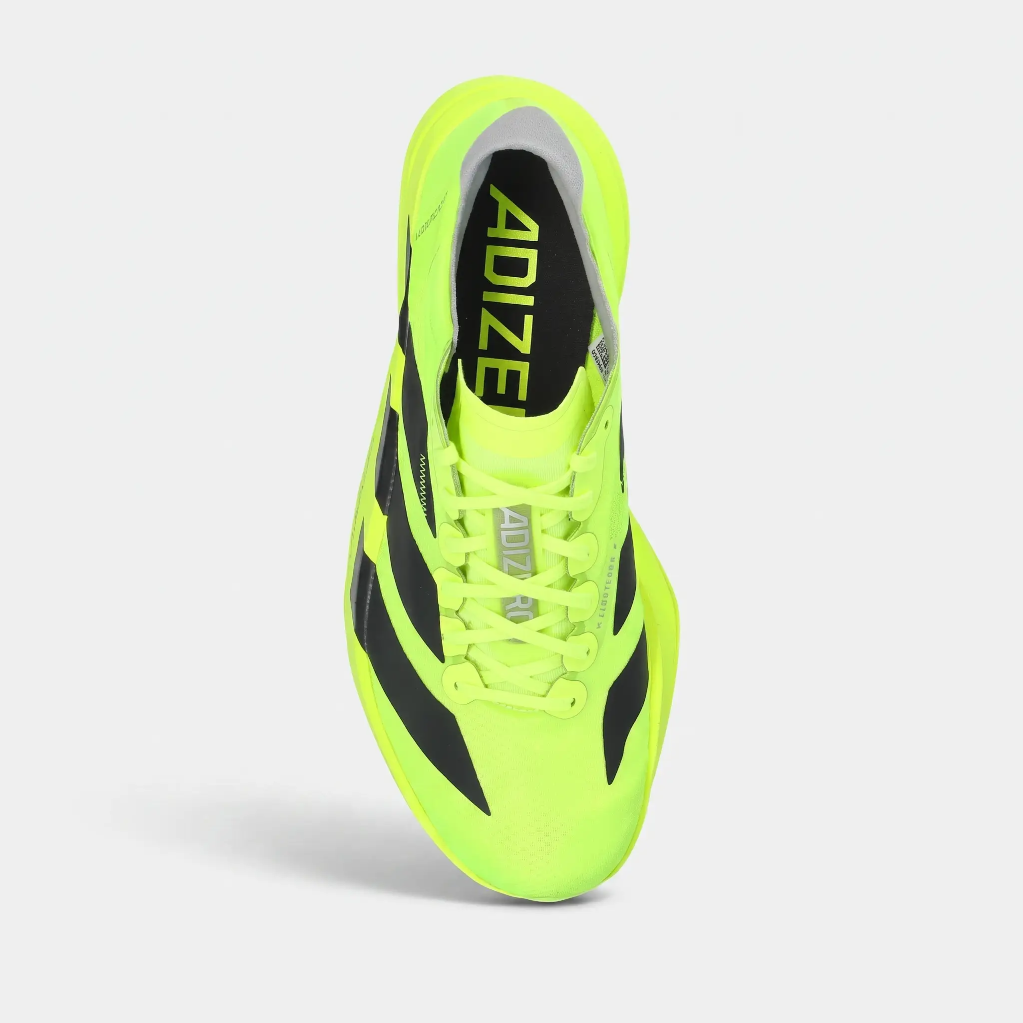 Adidas Adizero Adios Pro 4 Lucid Lemon – Vista Superior Adidas Adizero Adios Pro 4 Lucid Lemon vista superior.