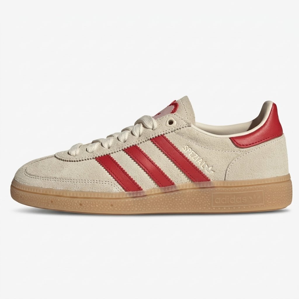 Adidas Spezial Valentine's Day em camurça premium com design exclusivo da edição especial e sola de borracha natural. Adidas Spezial Valentine's Day em camurça premium com design exclusivo da edição especial e sola de borracha natural.