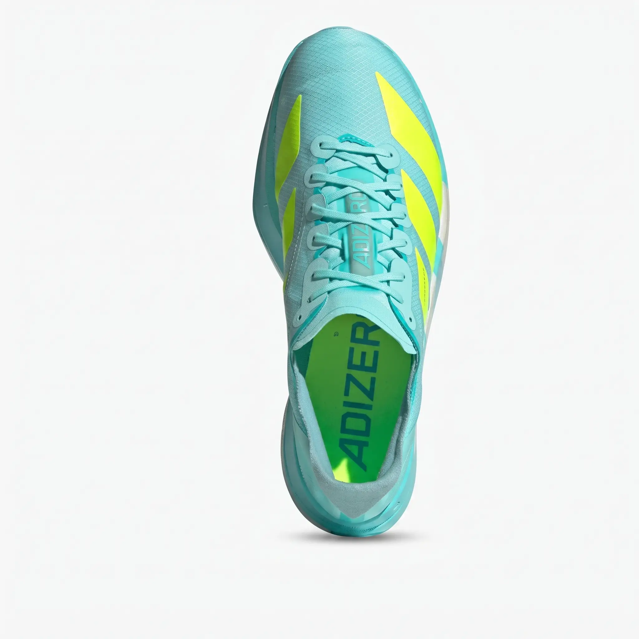 Adidas Adizero Adios Pro 4 Flash Aqua Lucid Lemon Mint Ton – Vista Superior Adidas Adizero Adios Pro 4 Flash Aqua Lucid Lemon Mint Ton vista superior.