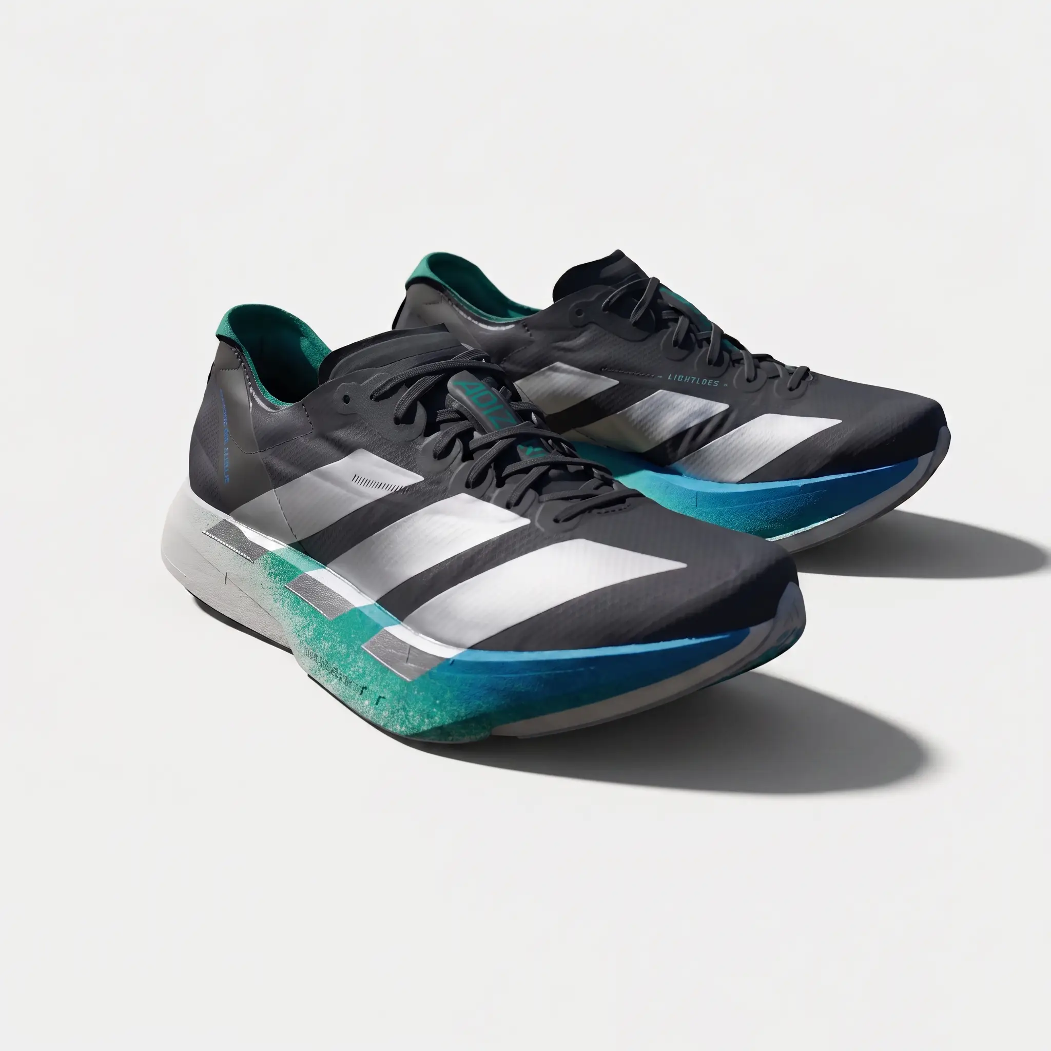 Adidas Adizero Adios Pro 4 Black Silver Glory Green – Vista Superior Adidas Adizero Adios Pro 4 Black Silver Glory Green vista superior.