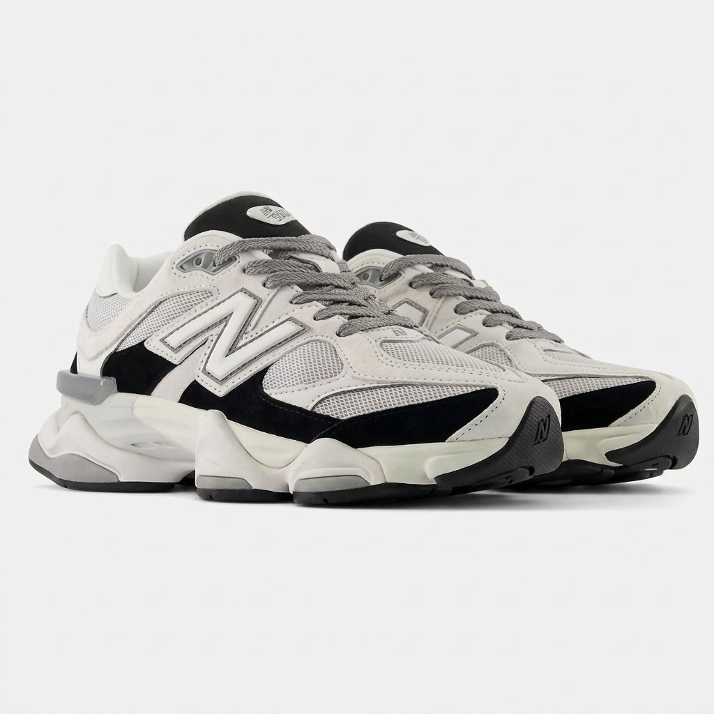 Ténis New Balance 9060 Jet Black White para homem com tecnologia SBS e conforto superior para uso diário. Ténis New Balance 9060 Jet Black White para homem com tecnologia SBS e conforto superior para uso diário.