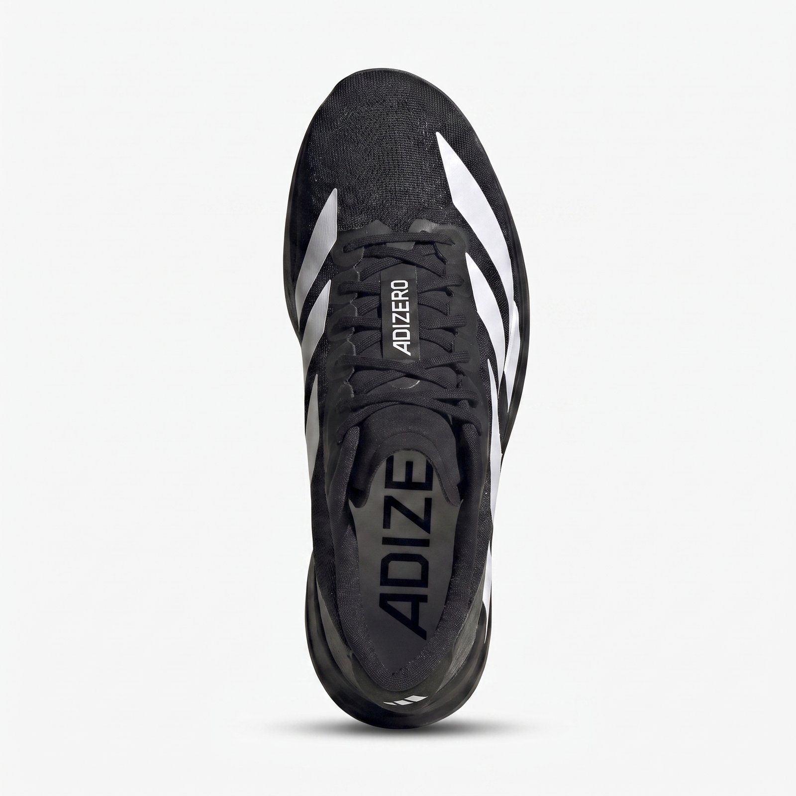 Adidas Adizero Evo SL Black – Vista Lateral Interior Adidas Adizero Evo SL Black vista lateral interior.