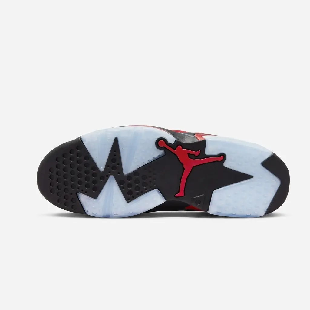 air jordan 6 toro bravo vista de baixo vorax Air Jordan 6 Toro Bravo vermelho e preto