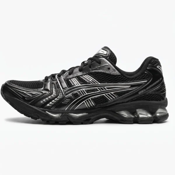 ASICS Gel-Kayano 14 Cream Black Metallic Plum vista lateral exterior.
