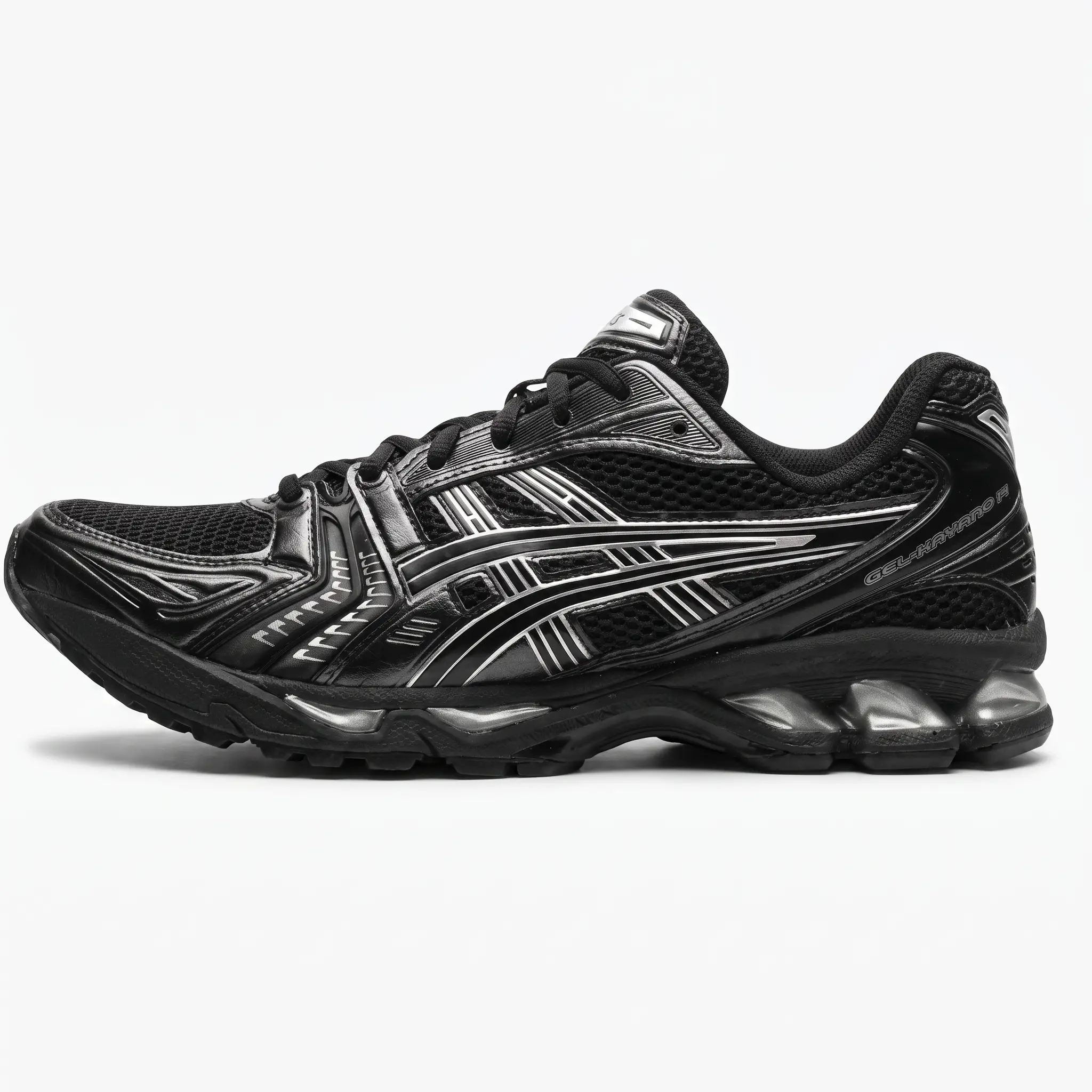 ASICS Gel-Kayano 14 Cream Black Metallic Plum – Vista Lateral Exterior ASICS Gel-Kayano 14 Cream Black Metallic Plum vista lateral exterior.