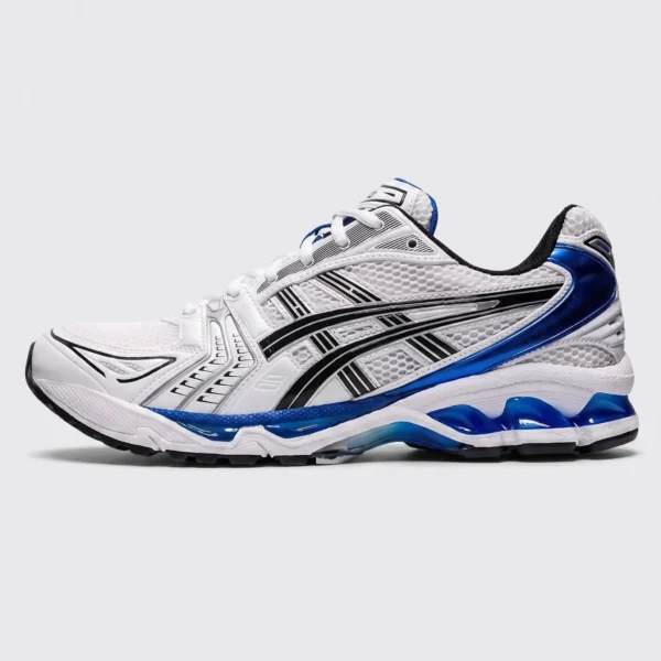 ASICS Gel-Kayano 14 Tuna Blue vista lateral exterior.