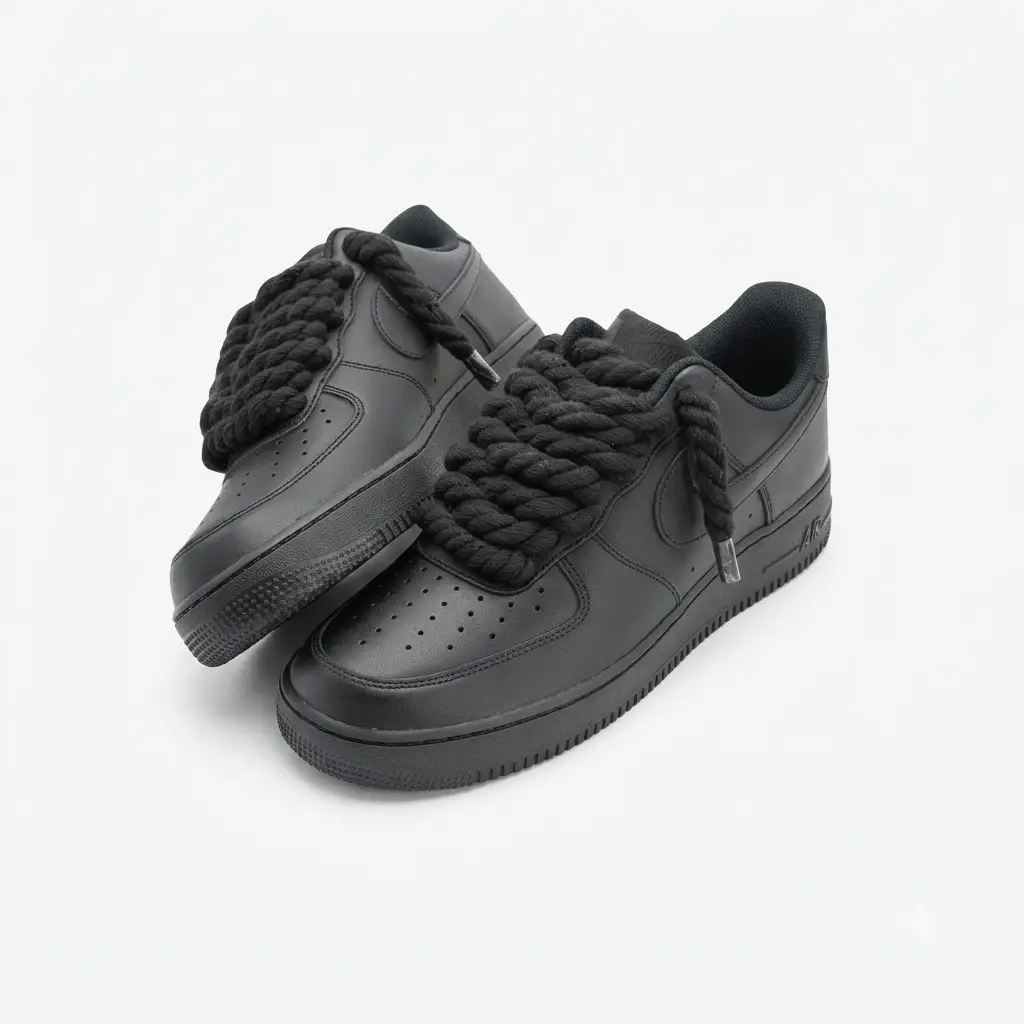Nike Air Force 1 Black Black Rope Nike Air Force 1 Black Black Rope