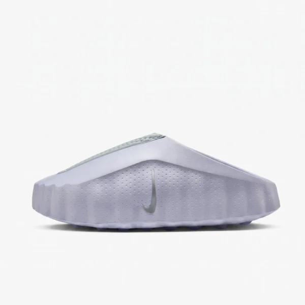 Nike Mind 001 Palest Purple vista lateral com logótipo em relevo