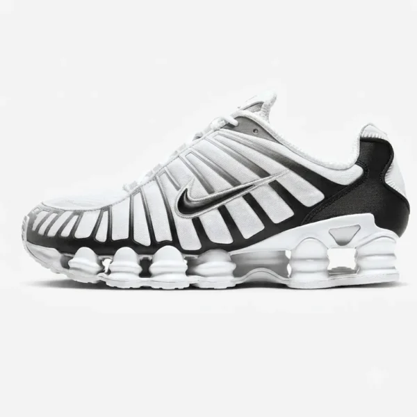 Nike Shox TL AV3595-102 branco platina metálico preto vista lateral