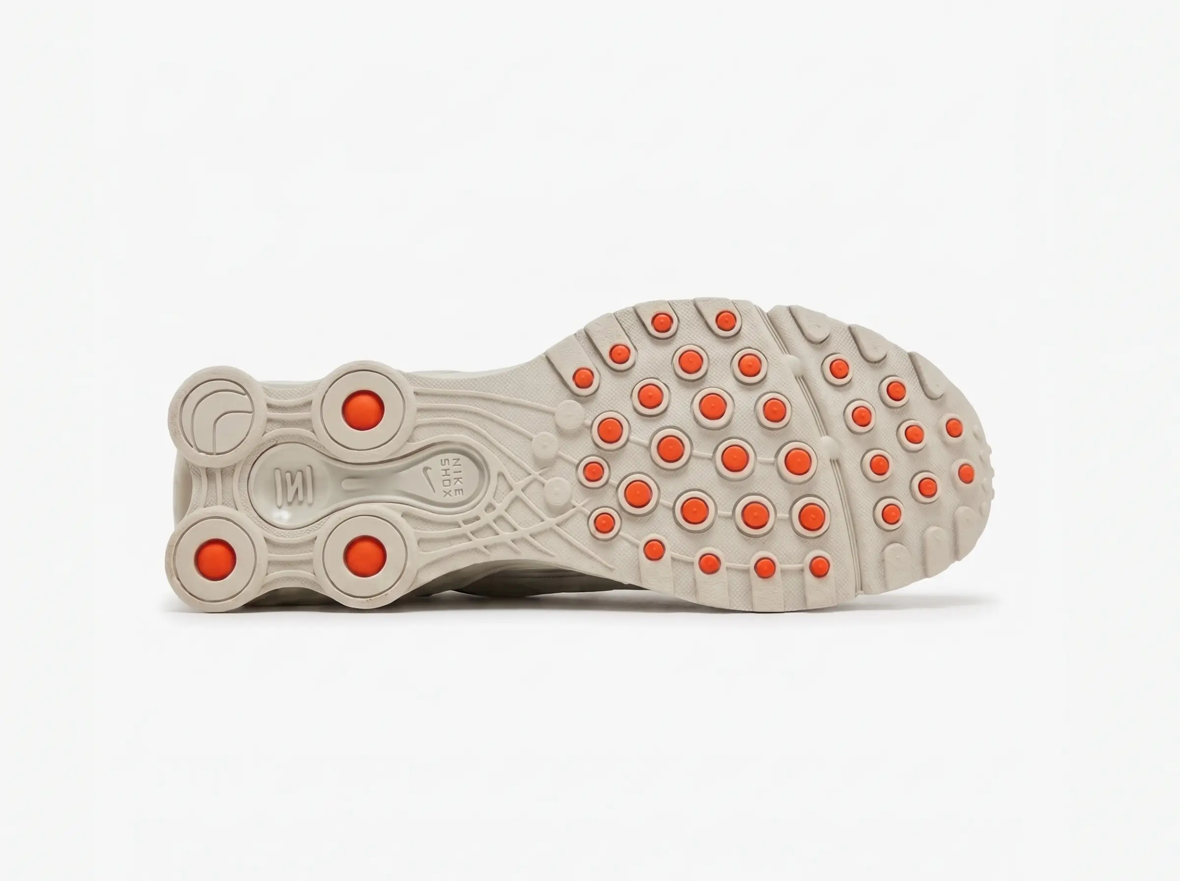 Nike Shox Ride 2 – Vista da Sola Sola dos Nike Shox Ride 2 com tecnologia Shox.