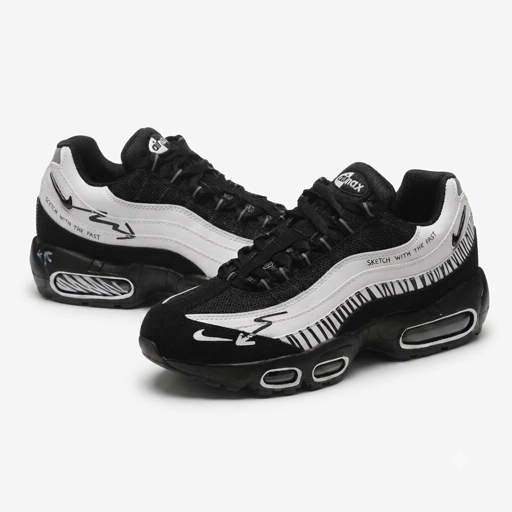 Sneakers Nike Air Max 95 Sketch Sneakers Nike Air Max 95 Sketch Black White