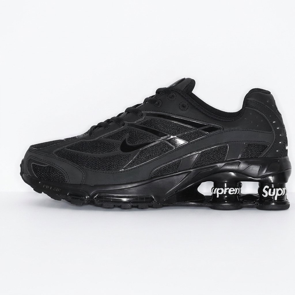 Nike Shox Ride 2 Supreme Black – Exclusividade em cada detalhe. Nike Shox Ride 2 Supreme Black em pele premium e mesh respirável com tecnologia Nike Shox.