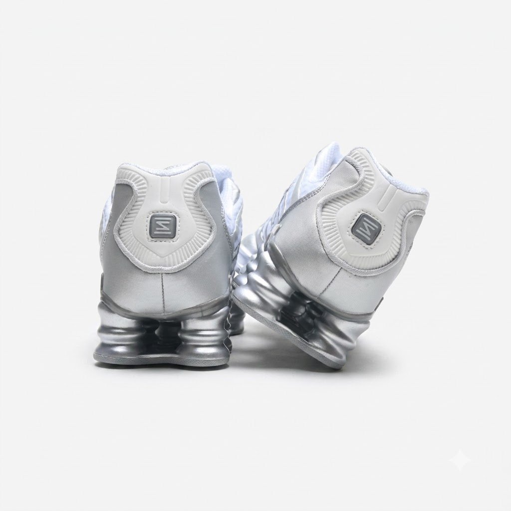 Tecnologia Nike Shox TL Nike Shox TL White Metallic Silver com tecnologia Shox