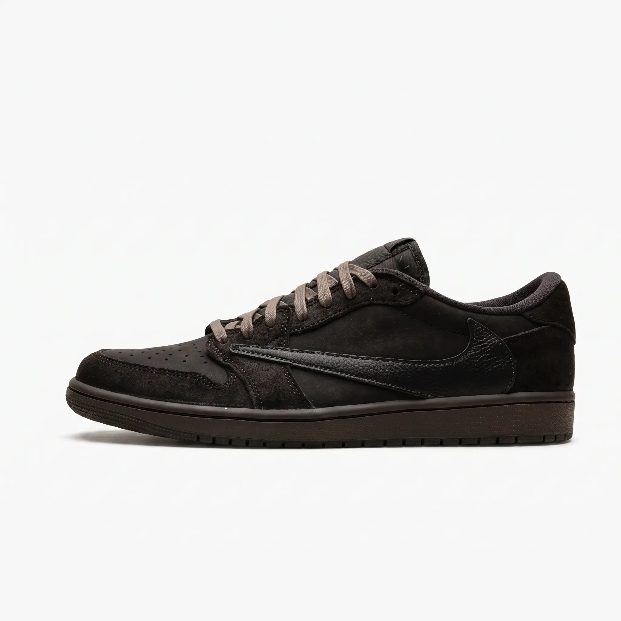 Travis Scott x Air Jordan 1 Velvet Brown - Perfil Air Jordan 1 Retro Low OG SP Travis Scott Velvet Brown - vista de perfil lateral