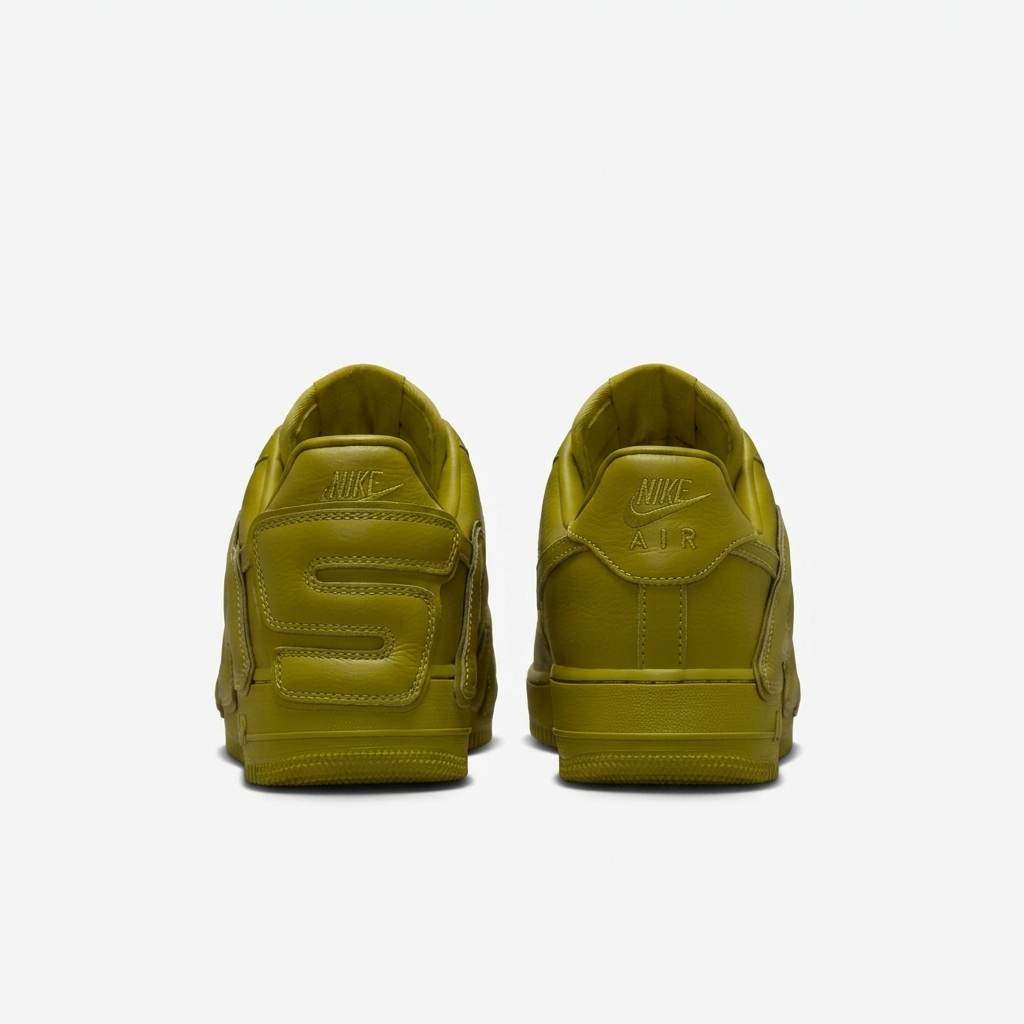 nike air force 1 cactus plant flea market moss vista traseira Sola tonal verde-musgo da Air Force 1 CPFM Moss