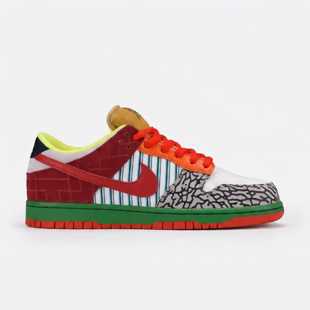 Nike sb dunk low what the dunk — vista frontal Nike SB Dunk Low What The Dunk — detalhe do número 23